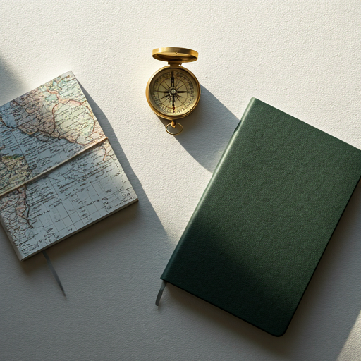 Vintage compass and maps